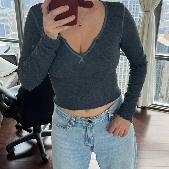 American Eagle Outfitters Tops - American eagle waffle shirt